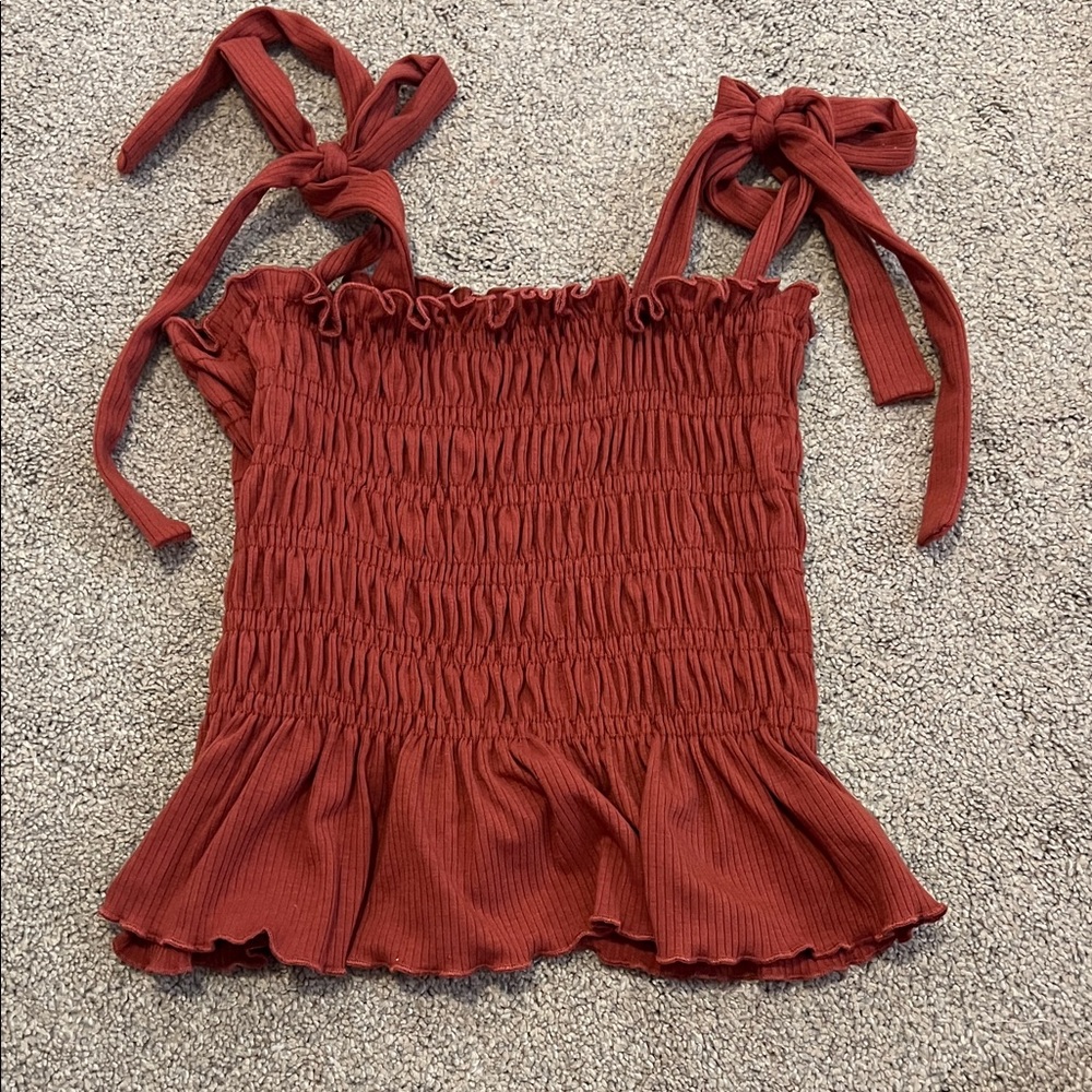 Altar'd State Terracotta Smocked Camisole
